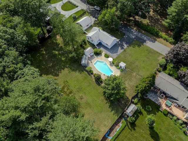 10 Primrose Rd, Billerica, MA 01821 - aerial view of property and surrounding area with a pool area