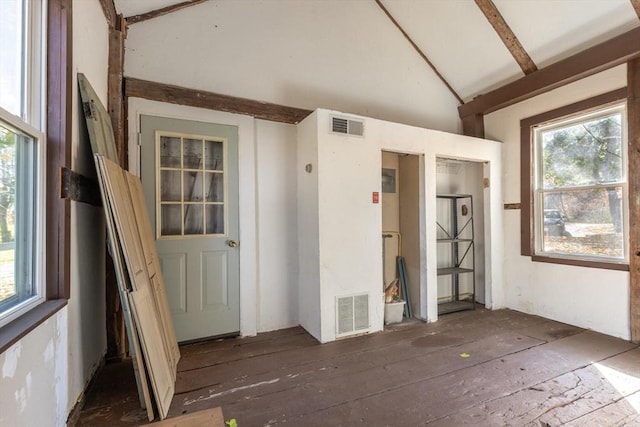 490 Plymouth, Bridgewater, MA 02324 - unfurnished room featuring vaulted ceiling