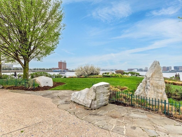 499-501 Sumner St Unit 2, Boston, MA 02128 - view of patio / terrace featuring a water view