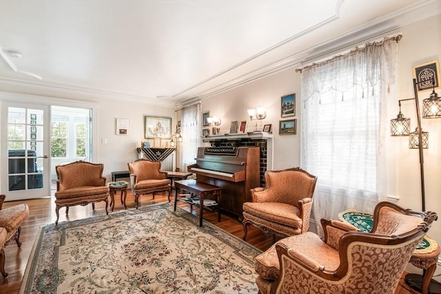 159 White St Unit 159, Belmont, MA 02478 - living area featuring wood finished floors and crown molding