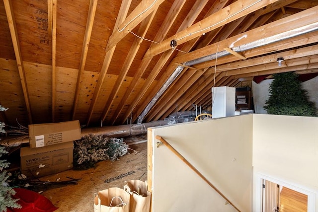 view of attic