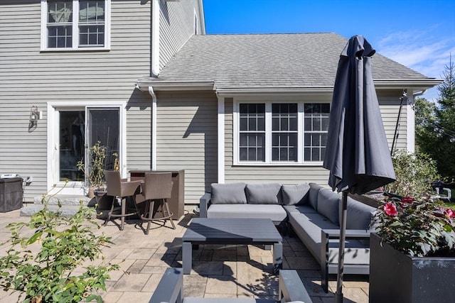 view of patio with an outdoor hangout area