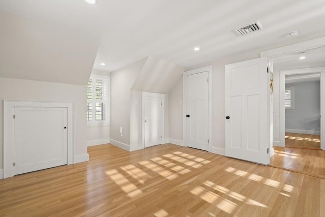 173 Liberty St, Braintree, MA 02184 - bonus room with light wood-type flooring, vaulted ceiling, plenty of natural light, and recessed lighting