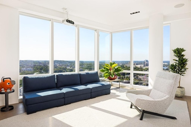 view of sunroom