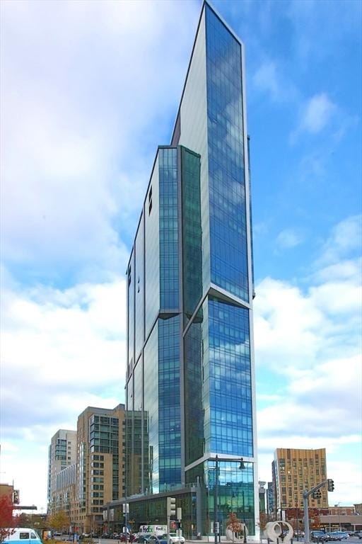 view of building exterior featuring a view of city