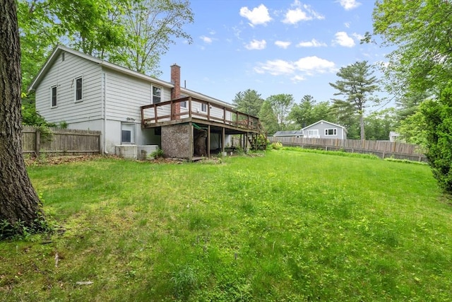 13 Karen Cir, Holliston, MA 01746 - view of yard featuring a deck