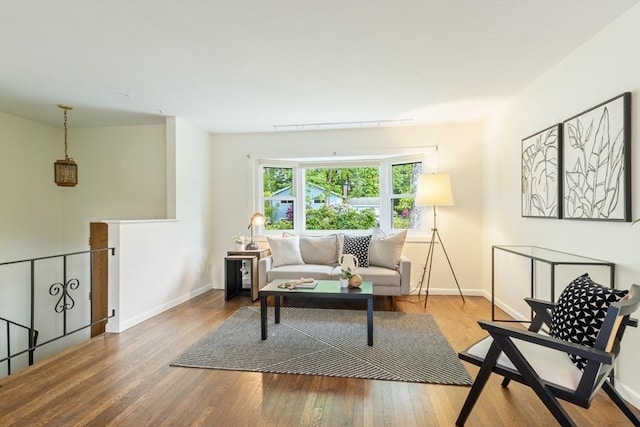 13 Karen Cir, Holliston, MA 01746 - living area featuring baseboards and wood finished floors