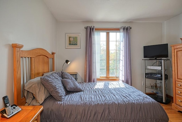 bedroom featuring light wood-type flooring