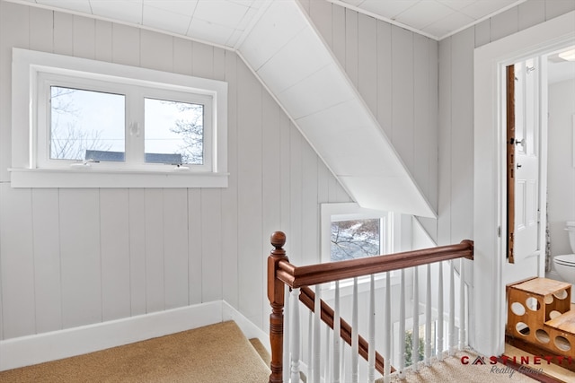 interior space with lofted ceiling