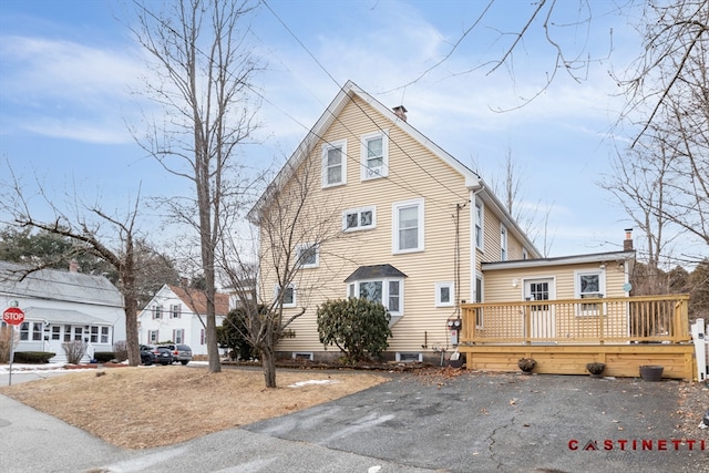 exterior space with a deck