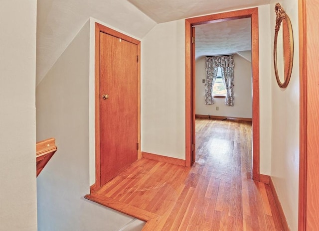 20 Amherst St, Grafton, MA 01536 - hallway featuring wood finished floors, lofted ceiling, and baseboards