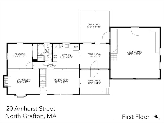 20 Amherst St, Grafton, MA 01536 - room layout