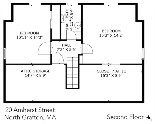 20 Amherst St, Grafton, MA 01536 - property floor plan
