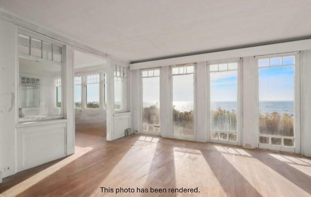 200 Grand Ave, Falmouth, MA 02540 - unfurnished sunroom with a water view