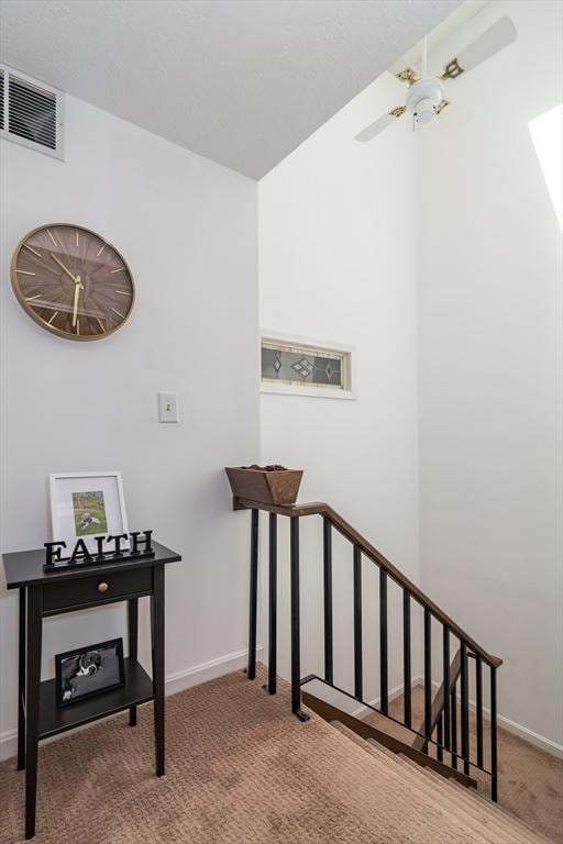3 Treasure Way Unit 3, Ashland, MA 01721 - stairway featuring carpet floors and ceiling fan