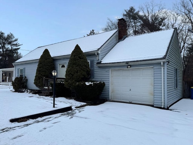 2248 Washington St, East Bridgewater, MA 02333 - view of front of property featuring an attached garage and a chimney