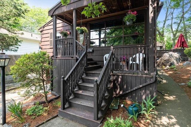 view of doorway to property