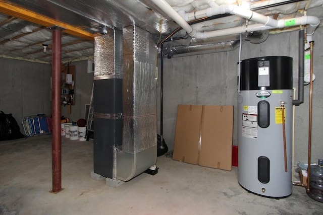 utilities featuring hybrid water heater and heating unit