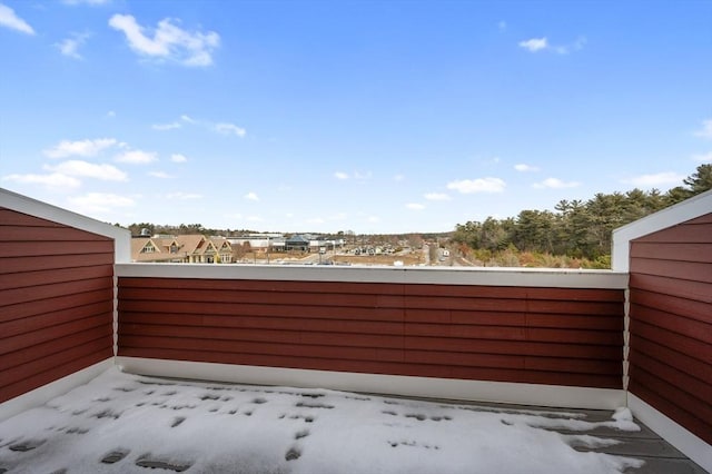 view of patio featuring a balcony