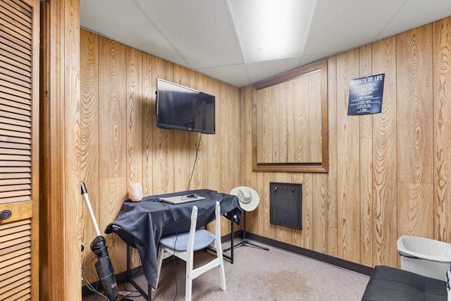 7 Hovey Pond Dr Unit 7, Grafton, MA 01536 - office space featuring wooden walls, carpet floors, and heating unit
