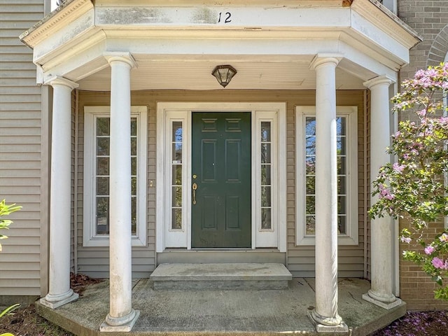 view of exterior entry