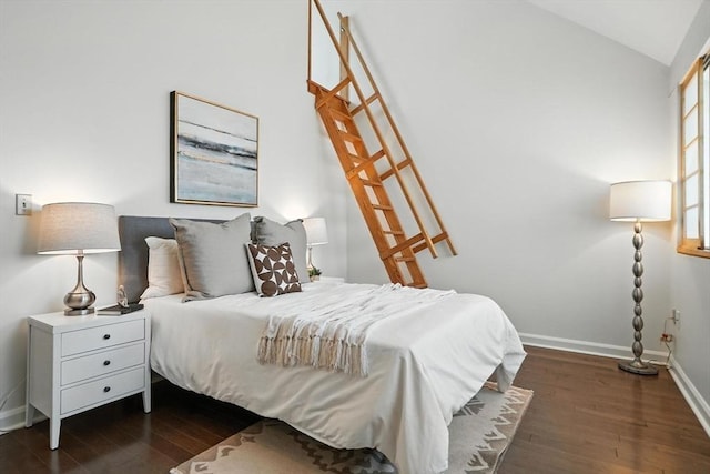 109 Governor Winthrop Rd Unit 109, Somerville, MA 02145 - bedroom with wood finished floors and vaulted ceiling