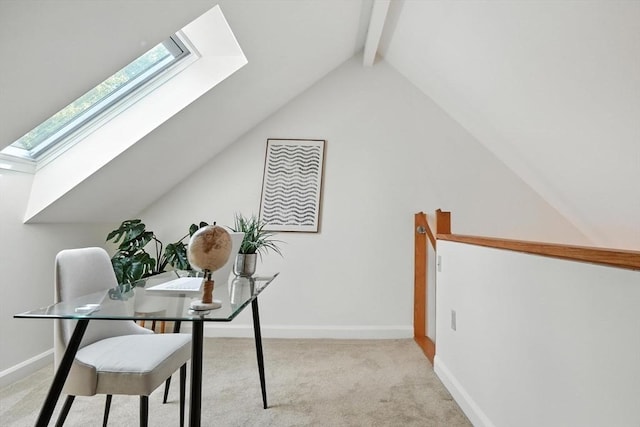 109 Governor Winthrop Rd Unit 109, Somerville, MA 02145 - home office featuring a skylight and carpet