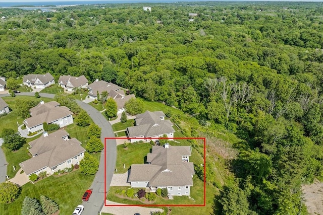 31 Chittenden Ln Unit 31, Cohasset, MA 02025 - aerial view of residential area featuring property parcel outlined