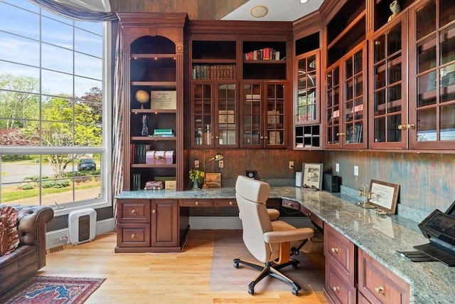 11 Fairway Dr, Andover, MA 01810 - office featuring built in study area and light wood-style floors