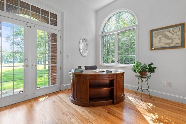 11 Fairway Dr, Andover, MA 01810 - home office featuring french doors and light wood-type flooring
