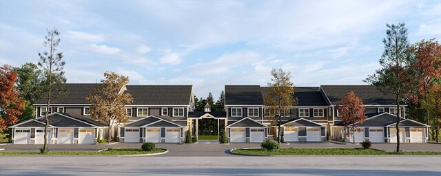206 W Main Unit 3, Georgetown, MA 01833 - view of property with a residential view, asphalt driveway, and a garage