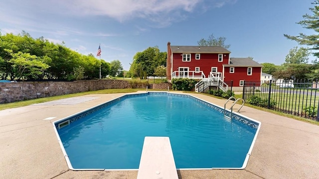 12 Prouty Ln, Rutland, MA 01543 - view of swimming pool with a diving board and stairs