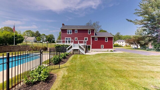 12 Prouty Ln, Rutland, MA 01543 - rear view of house featuring stairs and a wooden deck