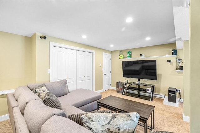 169 Braeburn Rd, East Longmeadow, MA 01128 - carpeted living area with recessed lighting and baseboards