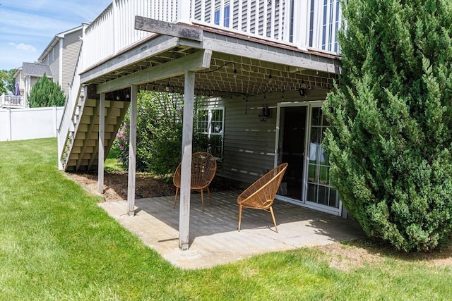 169 Braeburn Rd, East Longmeadow, MA 01128 - view of patio / terrace featuring a wooden deck and stairway