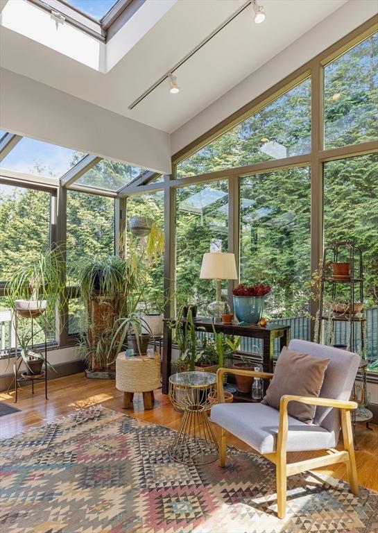 14 Meigh Rd, Newton, MA 02467 - sunroom featuring track lighting and healthy amount of natural light