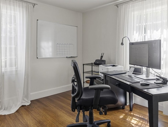 14 Meigh Rd, Newton, MA 02467 - office area featuring wood finished floors and baseboards