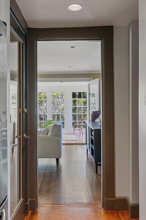 14 Meigh Rd, Newton, MA 02467 - hall featuring wood finished floors