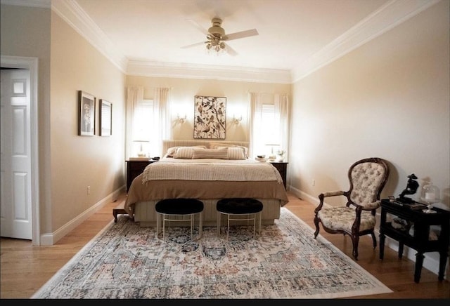 99 Elizabeth St, Agawam, MA 01030 - bedroom featuring light wood-style floors, crown molding, and a ceiling fan