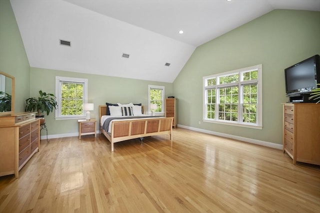 32 Bulkley Rd, Sudbury, MA 01776 - bedroom with vaulted ceiling, light wood finished floors, and baseboards
