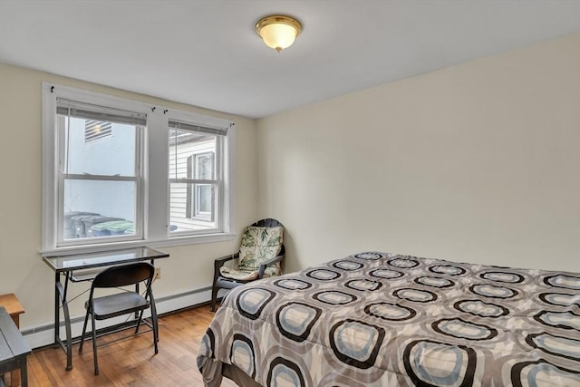 bedroom featuring light hardwood / wood-style flooring