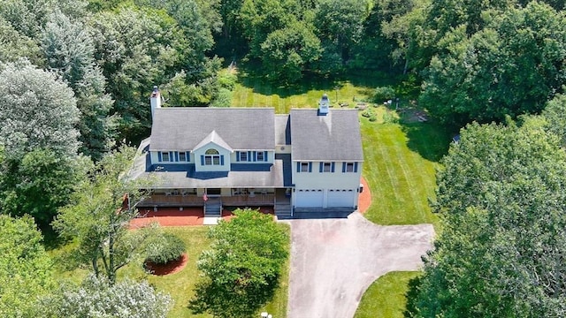 31 Swing Dr, Berkley, MA 02779 - view from above of property with a heavily wooded area