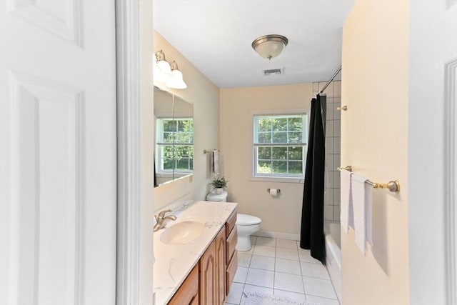 31 Swing Dr, Berkley, MA 02779 - bathroom featuring vanity, shower / bath combo with shower curtain, and tile patterned flooring
