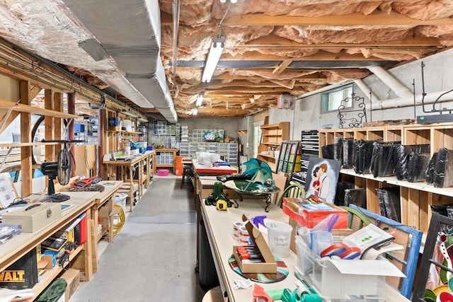 31 Swing Dr, Berkley, MA 02779 - basement featuring a workshop area