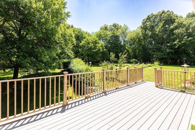 31 Swing Dr, Berkley, MA 02779 - wooden terrace featuring a yard and view of scattered trees