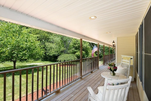 31 Swing Dr, Berkley, MA 02779 - wooden deck with a lawn