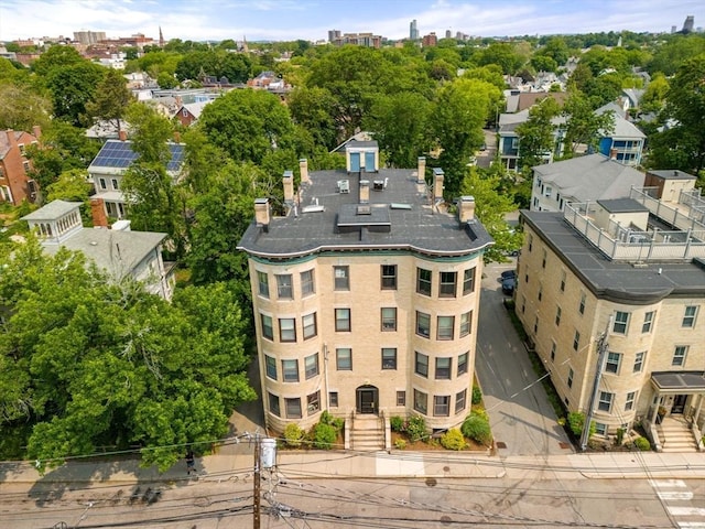48 Kent St Unit 1, Brookline, MA 02445 - bird's eye view of a tree filled landscape