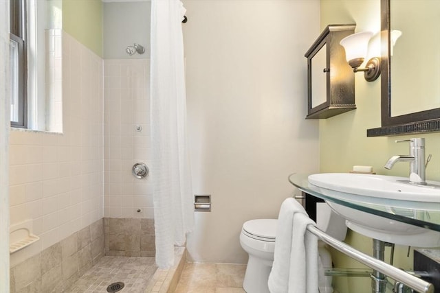 48 Kent St Unit 1, Brookline, MA 02445 - full bathroom featuring a stall shower and toilet
