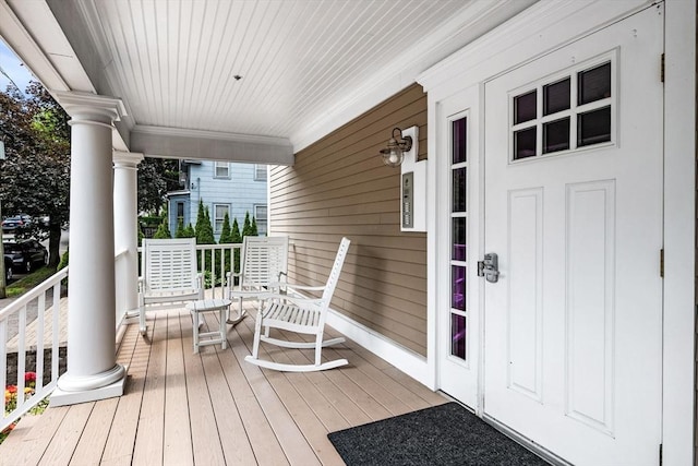 100 Burrill St Unit 3, Swampscott, MA 01907 - view of wooden porch