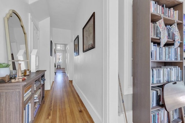 201 High St, Brookline, MA 02445 - corridor with light wood-type flooring and baseboards
